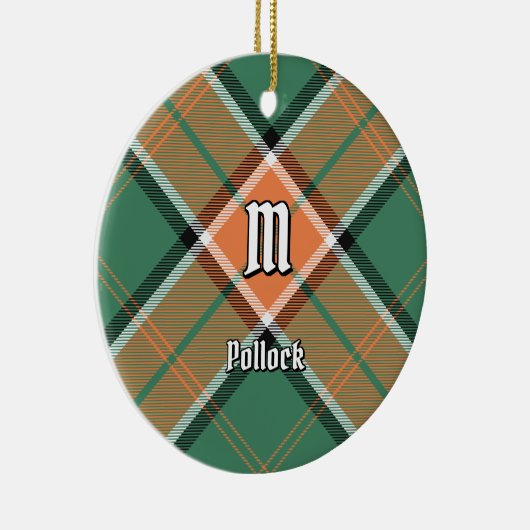 Clan Pollock Tartan Keramisch Ornament (Rechts)