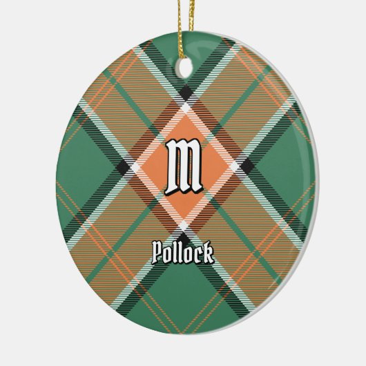 Clan Pollock Tartan Keramisch Ornament (Links)