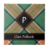 Clan Pollock Tartan Keramische Tegel Tegeltje (Voorkant)