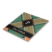 Clan Pollock Tartan Keramische Tegel Tegeltje (Zijkant)