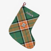 Clan Pollock Tartan Kerstmis stoppen Grote Kerstsok (Voorkant (Hangend))