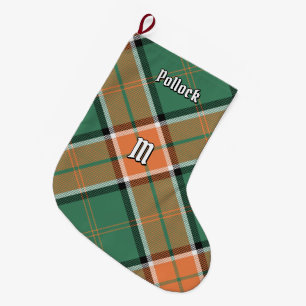 Clan Pollock Tartan Kerstmis stoppen Grote Kerstsok