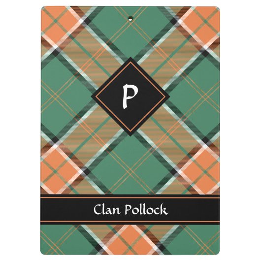 Clan Pollock Tartan Klembord (Achterkant)