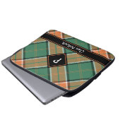 Clan Pollock Tartan-laptophoes Laptop Sleeve (Voorkant onderkant)