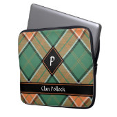 Clan Pollock Tartan-laptophoes Laptop Sleeve (Voorkant Links)