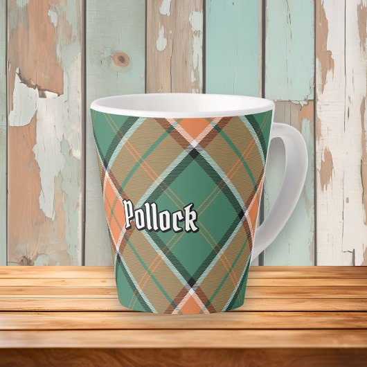 Clan Pollock Tartan Latte Mok