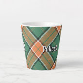 Clan Pollock Tartan Latte Mok (Voorkant)