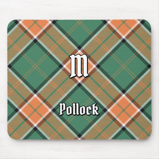 Clan Pollock Tartan Muismat (Voorkant)