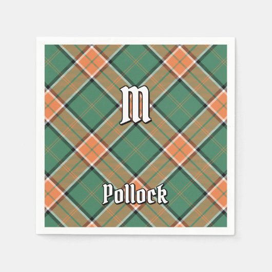 Clan Pollock Tartan Napkins Servet (Voorkant)