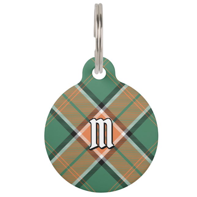 Clan Pollock Tartan Pet ID Tag Huisdierpenning (Voorkant)