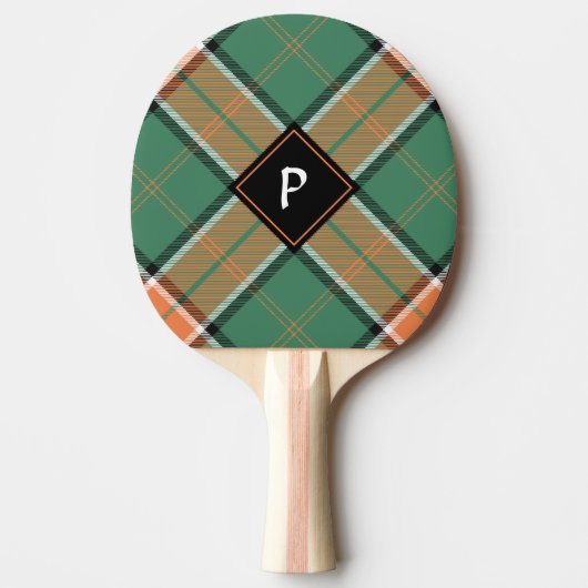 Clan Pollock Tartan Ping Pong Paddle Tafeltennisbatje (Voorkant)