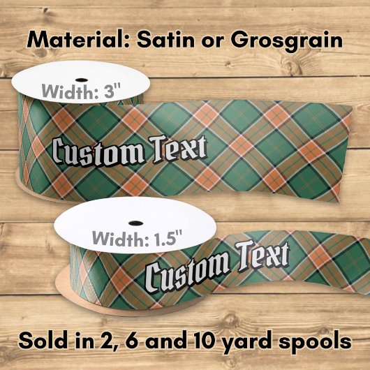 Clan Pollock Tartan Satin Ribbon Satijnen Lint