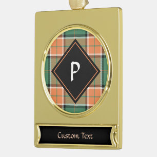Clan Pollock Tartan Silver Plated Banner Ornament Verguld Banner Ornament