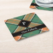 Clan Pollock Tartan Square Paper Onderzetter (Schuin)