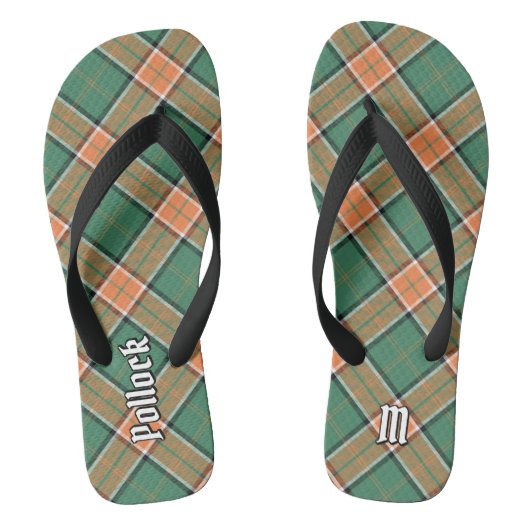 Clan Pollock Tartan Teenslippers (Voetbed)