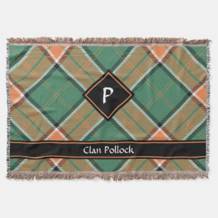 Clan Pollock Tartan Throw Blanket Deken