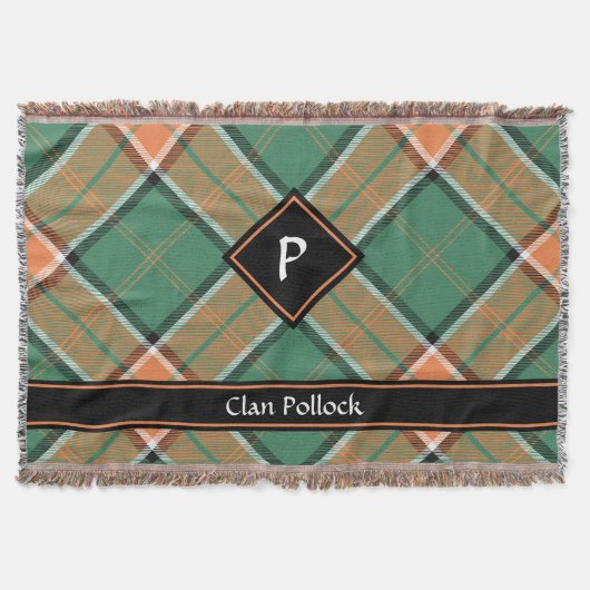 Clan Pollock Tartan Throw Blanket Deken (Voorkant)