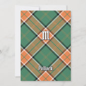 Clan Pollock Tartan Uitnodiging (Voorkant)