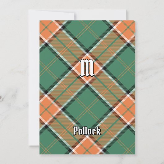 Clan Pollock Tartan Uitnodiging (Voorkant)