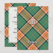 Clan Pollock Tartan Uitnodiging (Voorkant / Achterkant)