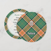 Clan Pollock Tartan Uitnodiging (Voorkant / Achterkant)