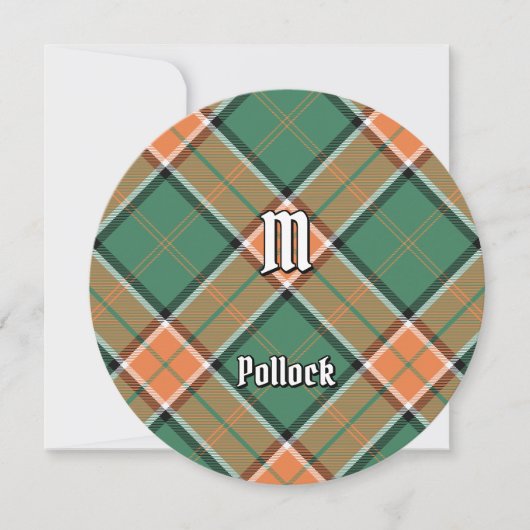 Clan Pollock Tartan Uitnodiging (Voorkant)