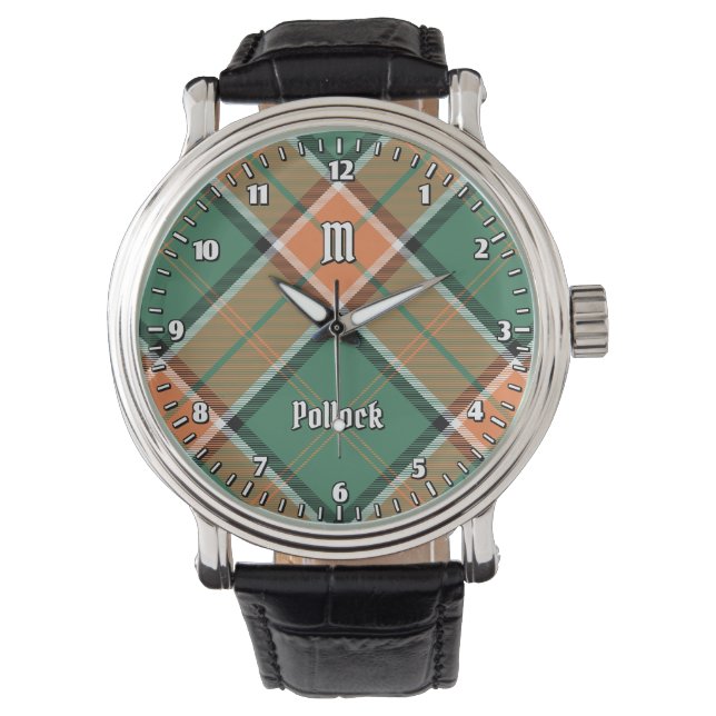 Clan Pollock Tartan Watch Horloge (Voorkant)