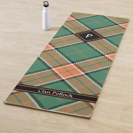 Clan Pollock Tartan Yoga Mat (In situ)
