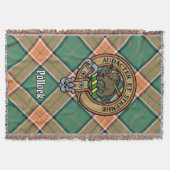 Clan Pollock-wapen boven tartan Deken (Voorkant)