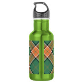 Clan Pollock-wapen boven tartan Waterfles (Achterkant)