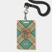 Clan Pollock wapenschild boven tartan Badge (Voorzijde met lanyard)