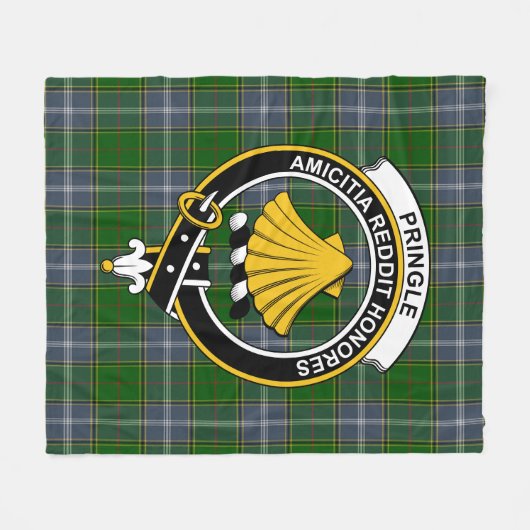 Clan Pringle Tartan Pset Fleece Deken (Voorkant (Horizontaal))