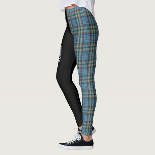 Clan Ralston Crest & Tartan Leggings (Links)