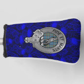 Clan Ralston Crest & Tartan op Thistle Golfheadcover (Voorkant)