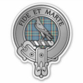 Clan Ralston Crest & Tartan Sticker (Voorkant)