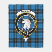 Clan Ramsay Blue Ancient Tartan Pset Fleece Deken (Voorkant)