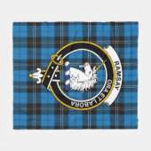 Clan Ramsay Blue Ancient Tartan Pset Fleece Deken (Voorkant (Horizontaal))