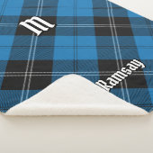 Clan Ramsay Blue Hunting Tartan Sherpa Deken (3/4)