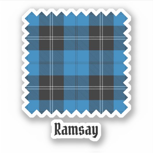 Clan Ramsay Blue Hunting Tartan Sticker (Voorkant)