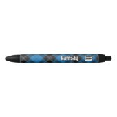 Clan Ramsay Blue Hunting Tartan Zwarte Inkt Pen (Voorkant)