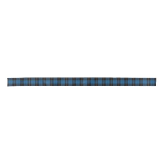 Clan Ramsay Classic Blue Hunting Tartan Satijnen Lint (Voorkant)