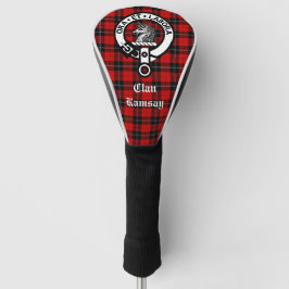 Clan Ramsay Crest Badge en Tartan  Golfheadcover