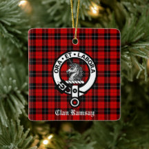 Clan Ramsay Crest Badge & Tartan Op maat gemaakt