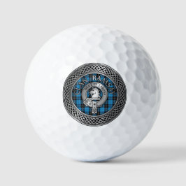 Clan Ramsay Crest & Hunting Tartan Knot Golfballen
