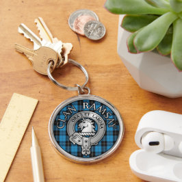 Clan Ramsay Crest & Hunting Tartan Knot Sleutelhanger