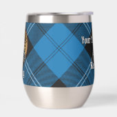 Clan Ramsay Crest over Blue Hunting Tartan (Links)