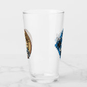 Clan Ramsay Crest over Blue Hunting Tartan Glas (Links)