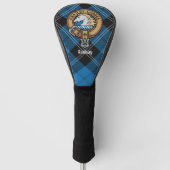 Clan Ramsay Crest over Blue Hunting Tartan Golfheadcover (Voorkant)