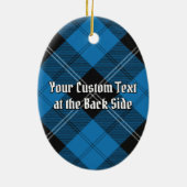 Clan Ramsay Crest over Blue Hunting Tartan Keramisch Ornament (Achterkant)