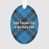 Clan Ramsay Crest over Blue Hunting Tartan Ornament (achterkant)